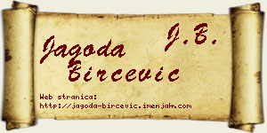 Jagoda Birčević vizit kartica